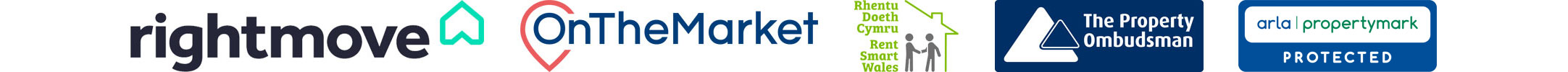 Rightmove, On The Market, Rent Smart Wales, The Property Ombudsman, Arla Propertymark Protected